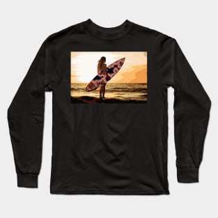 Aboriginal Art - Surf Up Australia Full Long Sleeve T-Shirt